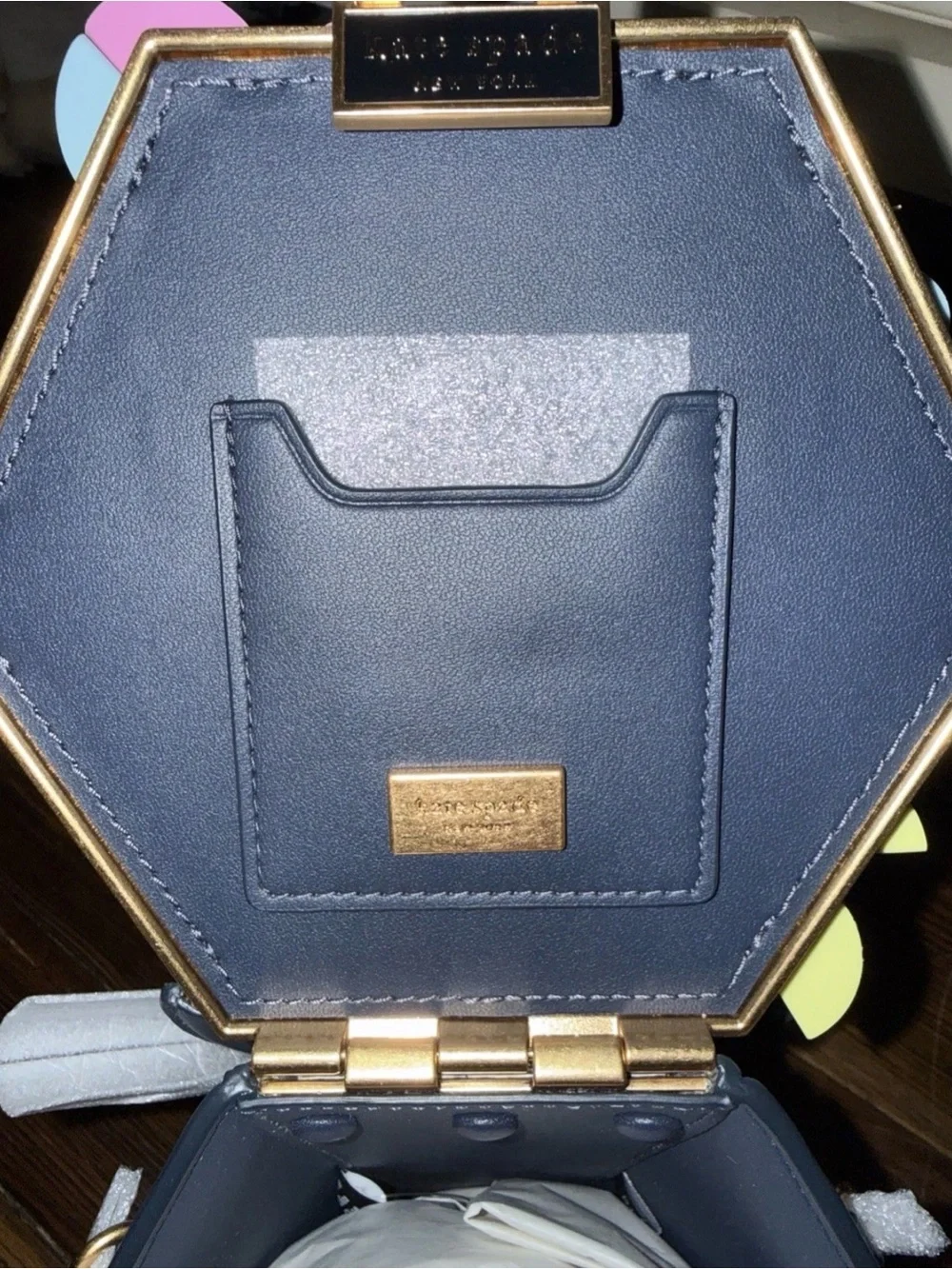 kate spade Floral Appliqué Top-Handle Mini Bag with Multicolor Flowers